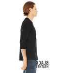 Bella + Canvas 3200 Unisex 3/4-Sleeve Baseball T-Shirt Side Thumbnail