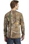 russell outdoors s020r realtree ® long sleeve explorer 100% cotton t-shirt with pocket Back Thumbnail