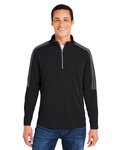 core365 ce404 men's market snag protect mesh colorblock quarter-zip Front Thumbnail