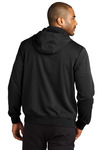 port authority f814 smooth fleece hooded jacket Back Thumbnail