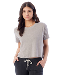 alternative 5114bp ladies' printed headliner cropped t-shirt Front Thumbnail