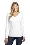 district dt6201 women's very important tee ® long sleeve v-neck Front Thumbnail