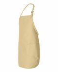 Q-Tees Q4350 Full-Length Apron with Pockets Side Thumbnail
