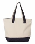 q-tees q1300 19l zippered tote Back Thumbnail