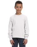 fruit of the loom 4930b youth 5 oz. hd cotton™ long-sleeve t-shirt Front Thumbnail