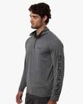 HUK H1200715 Men's Airweight Heather Quarter-Zip Pullover Side Thumbnail