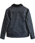 threadfast apparel 372j unisex sherpa-lined denim jacket Back Thumbnail