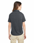harriton m585w ladies' advantage il short-sleeve work shirt Back Thumbnail