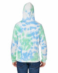 J America JA8861 Adult Tie-Dye Pullover Hooded Sweatshirt Back Thumbnail