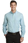 port authority s654 long sleeve gingham easy care shirt Front Thumbnail