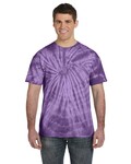 Tie-Dye CD101 Adult 5.4 oz. 100% Cotton Spider T-Shirt Front Thumbnail
