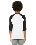 bella + canvas 3200y youth 3/4-sleeve baseball t-shirt Back Thumbnail