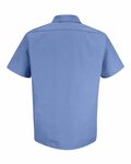 Red Kap CS20 Short Sleeve Striped Industrial Work Shirt Back Thumbnail