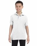 Hanes 054Y Youth 50/50 EcoSmart® Jersey Knit Polo Front Thumbnail
