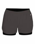Badger Sport 6150 Double Up Women's Short Front Thumbnail