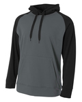 a4 n4234 men's color block tech fleece hoodie Front Thumbnail