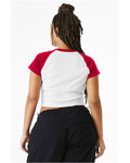 bella + canvas 1201 ladies' micro ribbed raglan baby tee Back Thumbnail