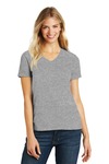 District DM1190L Women's Perfect Blend ® CVC V-Neck Tee Front Thumbnail