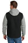 CornerStone CSJ42 Duck Fleece Full-Zip Hooded Jacket Back Thumbnail