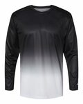 badger sport 4204 ombre l/s tee Front Thumbnail