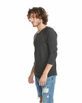 Next Level 6051 Unisex Tri-Blend 3/4-Sleeve Raglan T-Shirt Side Thumbnail
