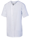 Augusta Sportswear 1686 Youth Pinstripe Full-Button Jersey Front Thumbnail