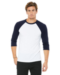 Bella + Canvas 3200 Unisex 3/4-Sleeve Baseball T-Shirt Front Thumbnail