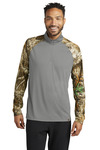 russell outdoors ru152 realtree ® colorblock performance 1/4-zip Front Thumbnail