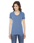american apparel tr301w ladies' triblend short-sleeve track t-shirt Back Thumbnail