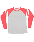lat 6934 men's gameday mash-up long sleeve fine jersey t-shirt Back Thumbnail
