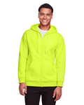 Team 365 TT95 Men's Zone HydroSport™ Heavyweight Full-Zip Hooded Sweatshirt Back Thumbnail