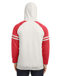 Jerzees 97CR Unisex NuBlend Varsity Color-Block Hooded Sweatshirt Back Thumbnail