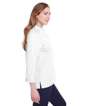 devon & jones dg560w ladies' crown  collection™ stretch broadcloth 3/4 sleeve blouse Side Thumbnail