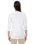 devon & jones dp184w ladies' perfect fit™ bracelet-length v-neck top Back Thumbnail