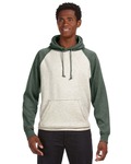 J America JA8885 Adult Vintage Heather Pullover Hood Front Thumbnail
