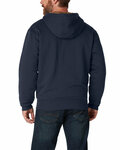 dickies tw457 men's fleece-lined full-zip hooded sweatshirt Back Thumbnail