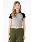 bella + canvas 1201 ladies' micro ribbed raglan baby tee Front Thumbnail