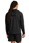 sport-tek st856 sport-wick ® stretch 1/2-zip hoodie Back Thumbnail