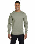 hanes 5186 beefy-t ® - 100% cotton long sleeve t-shirt Front Thumbnail