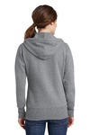 port & company lpc78zh ladies core fleece full-zip hooded sweatshirt Back Thumbnail