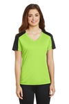 Sport-Tek LST354 Ladies PosiCharge ® Competitor ™ Sleeve-Blocked V-Neck Tee Front Thumbnail