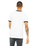 bella + canvas 3055c men's jersey short-sleeve ringer t-shirt Back Thumbnail