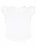 Rabbit Skins RS3339 Toddler Girls Flutter Sleeve T Front Thumbnail