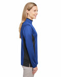 harriton m786w ladies' flash snag protection plus il colorblock quarter-zip Side Thumbnail