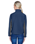 devon & jones d997w ladies' soft shell colorblock jacket Back Thumbnail
