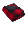 port authority bp48 double-sided sherpa/plush blanket Front Thumbnail