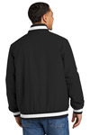sport-tek jst58 insulated varsity jacket Back Thumbnail