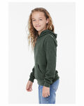 Bella + Canvas 3719Y Youth Sponge Fleece Pullover Hooded Sweatshirt Side Thumbnail