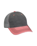 Adams EN102 Pigment-Dyed Twill & Mesh 5 Panel Trucker Cap Front Thumbnail