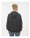 Burnside 9728 Men's Nylon Hooded Coaches Jacket Back Thumbnail
